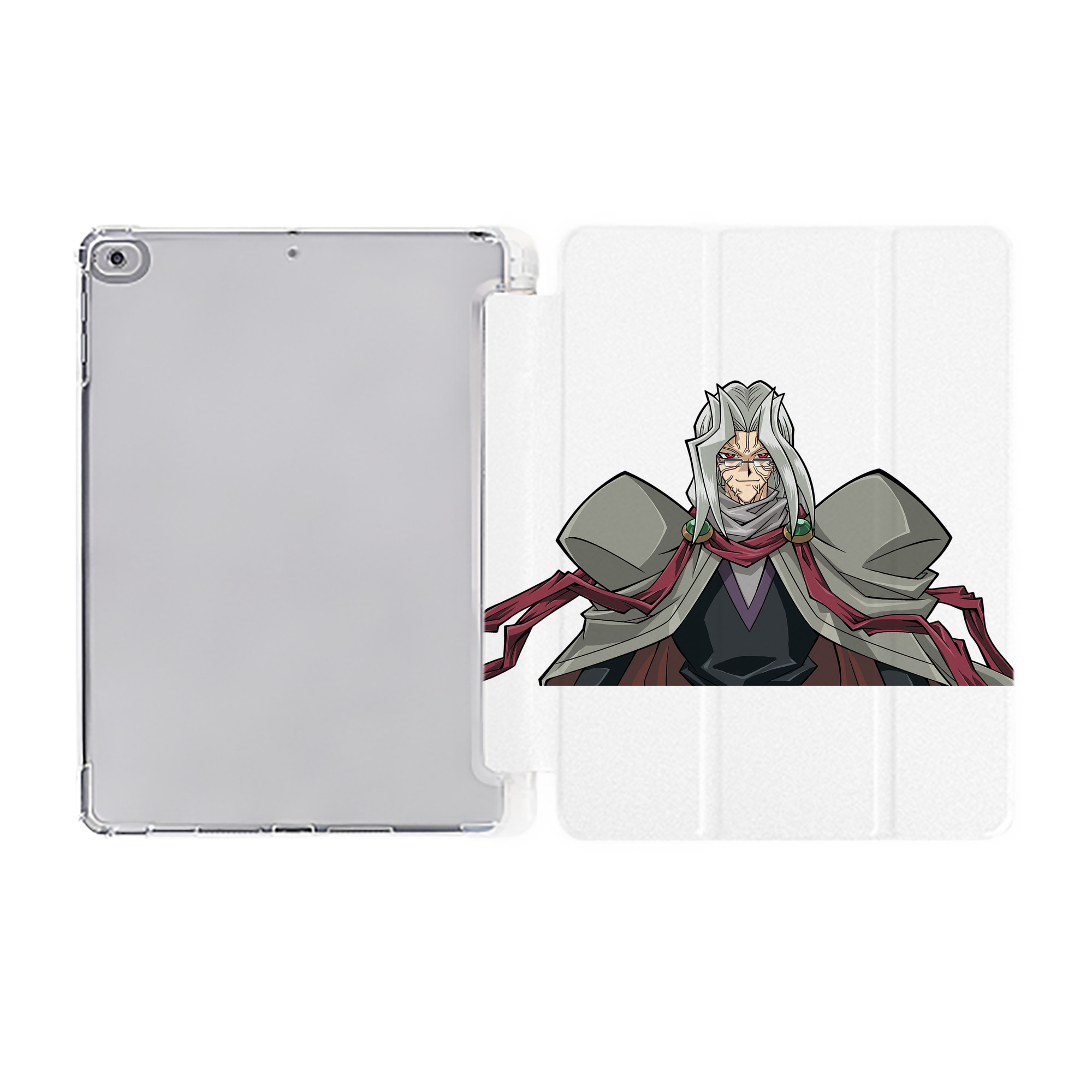 （画像用） 遊☆戯☆王 Yu-Gi-Oh! IPad ケース ペン収納付き 三つ折りスタンド PUレザー×シリコン 対応機種9.5/10.5/10.9インチ